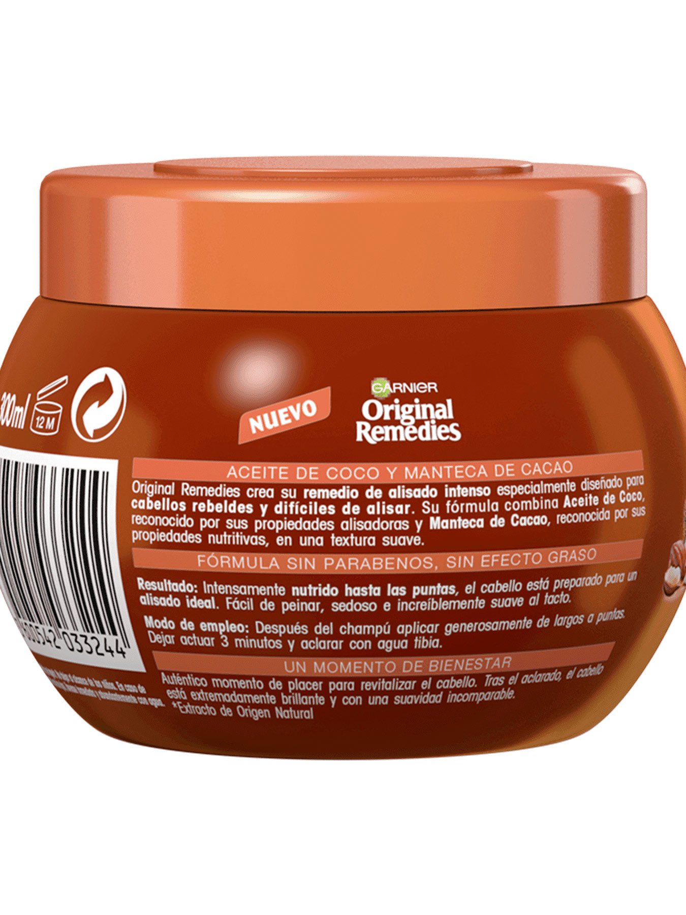 Mascarilla Coco y Cacao para pelo rebelde y difícil de alisar
